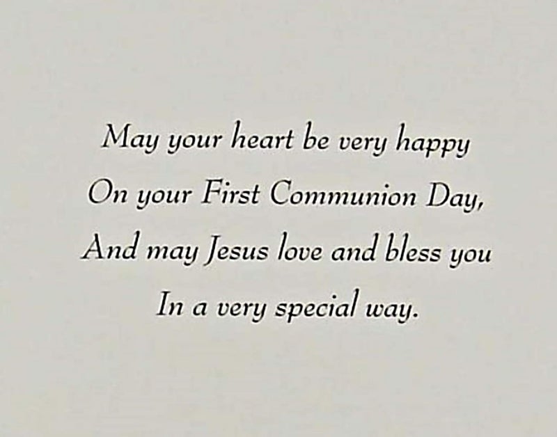Needzo First Communion Greeting Card with Keepsake Prayer Card, 7 1/2 Inch (Chalice) - Image 4